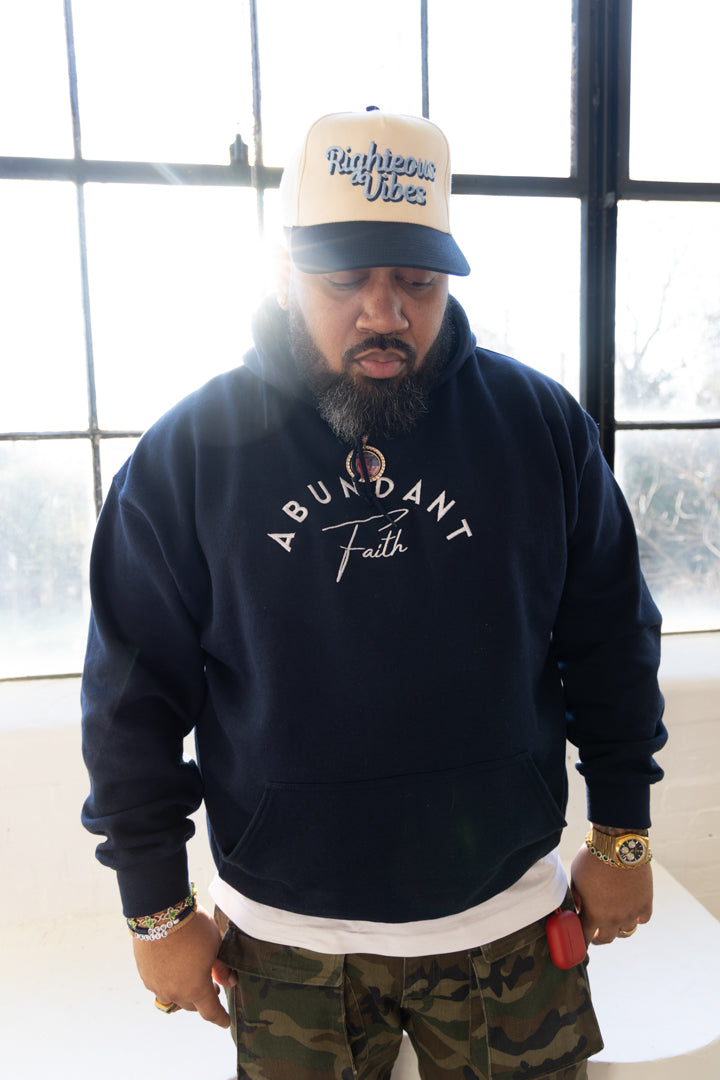 Embroidered "Abundant Faith" Hoodie