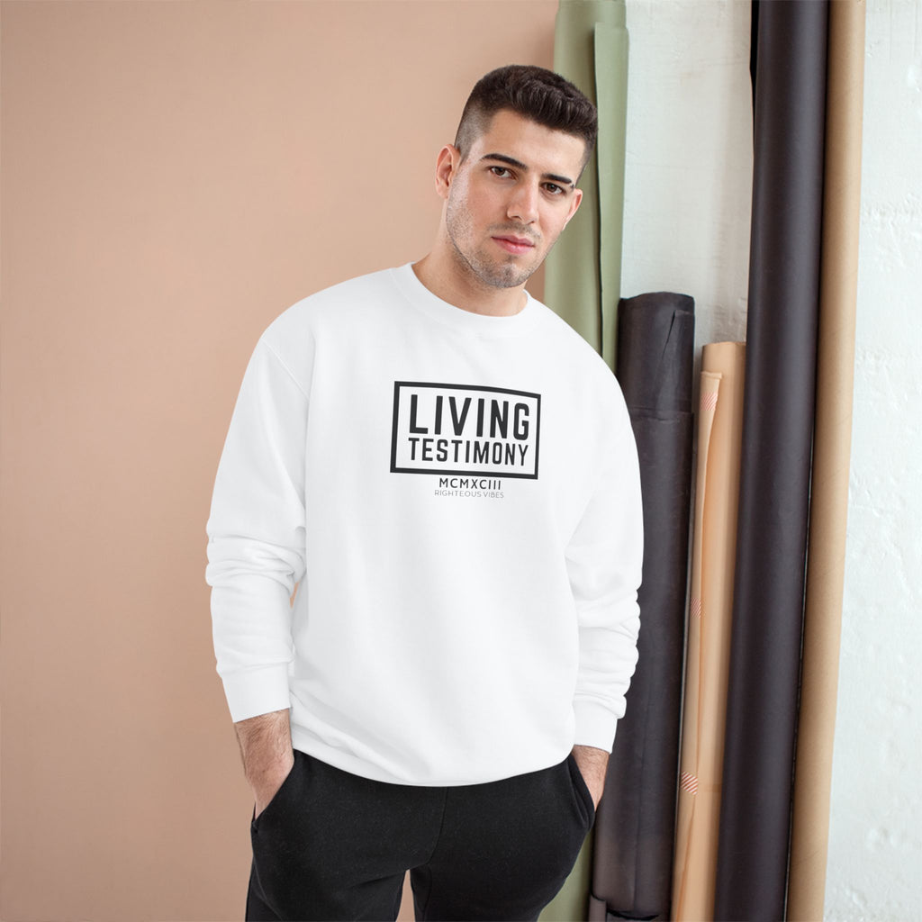 Living Testimony Sweatshirt — Christian Inspirational Crewneck