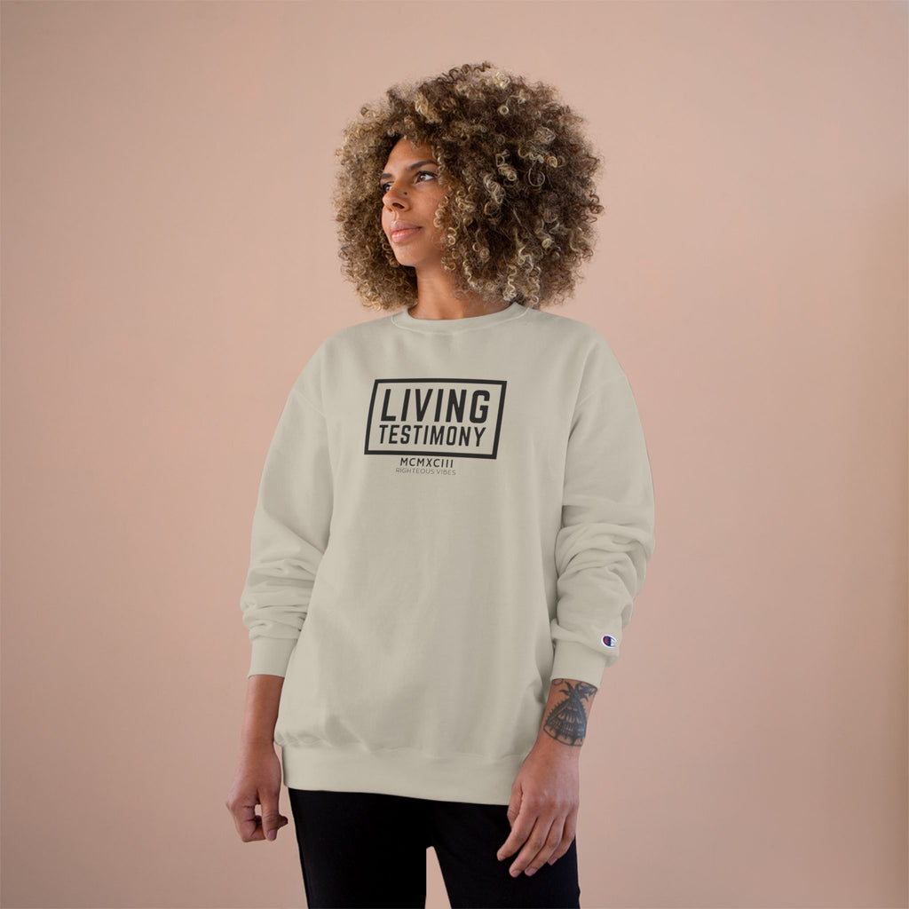 Living Testimony Sweatshirt — Christian Inspirational Crewneck