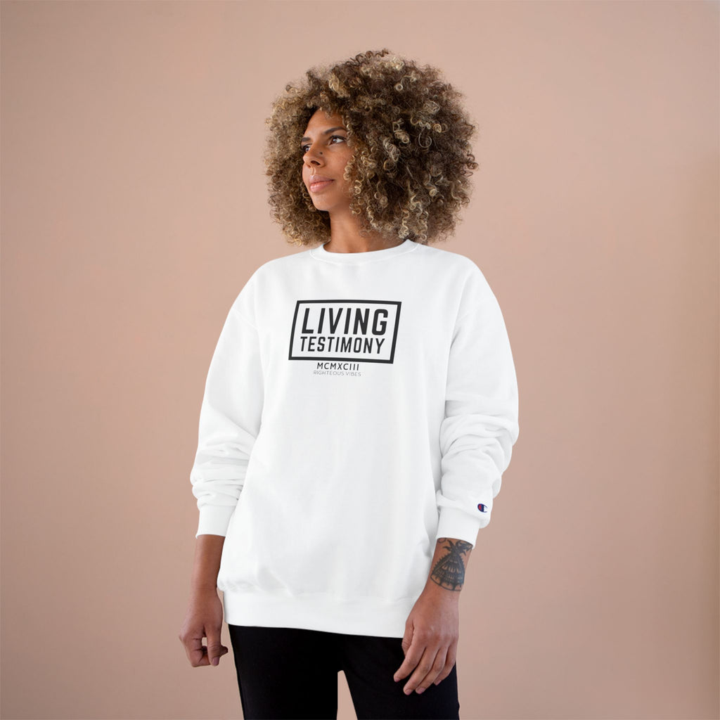 Living Testimony Sweatshirt — Christian Inspirational Crewneck