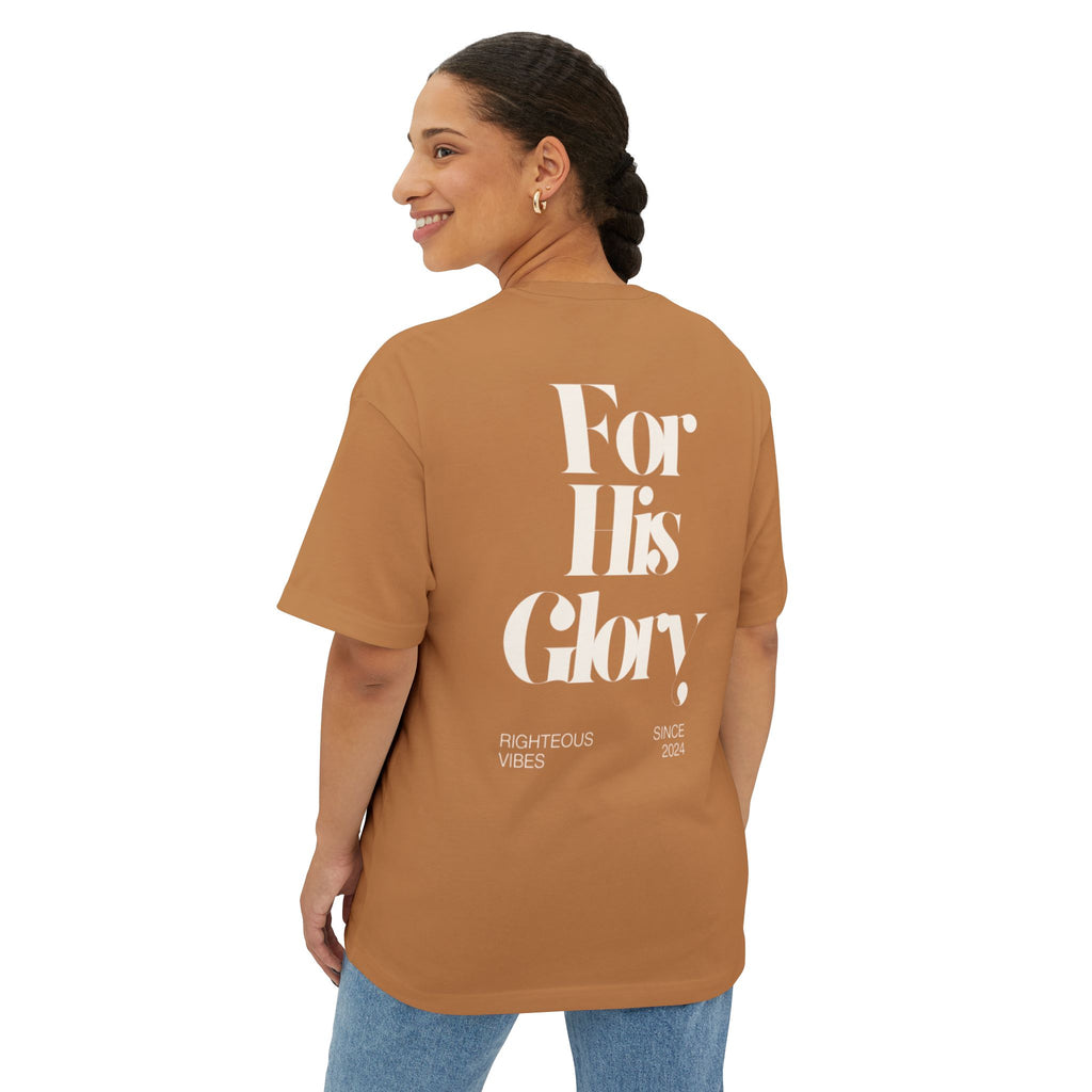 "For His Glory"- Oversized Boxy Tee