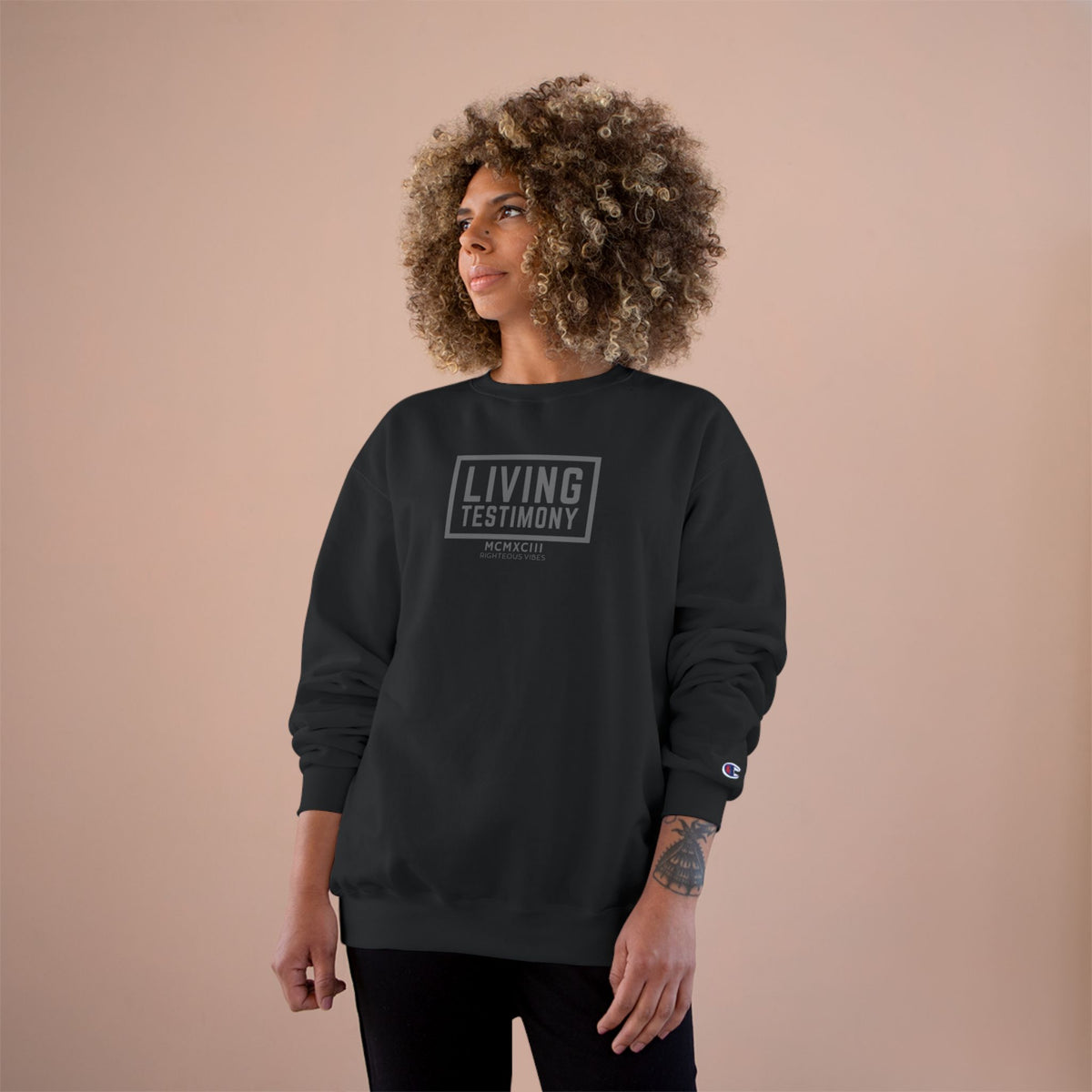 Living Testimony Sweatshirt — Christian Inspirational Crewneck