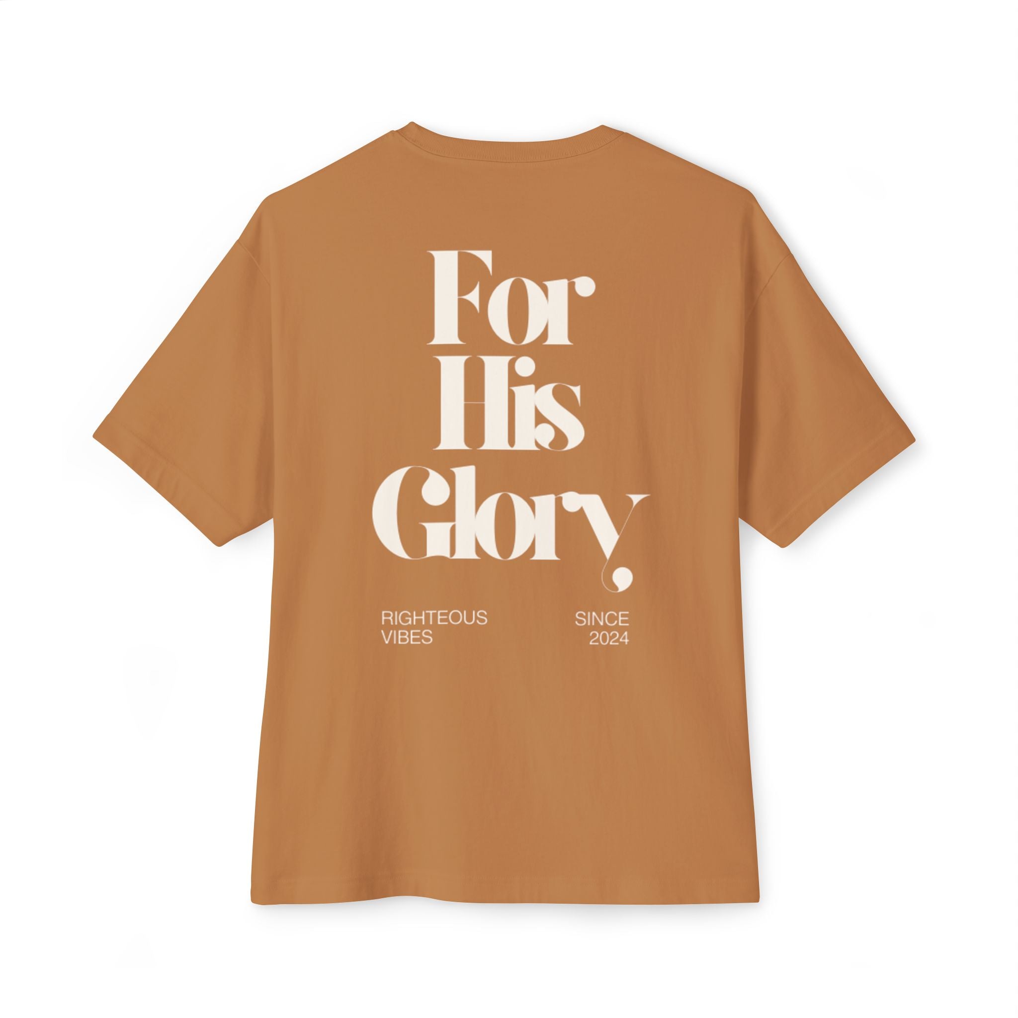 "For His Glory"- Oversized Boxy Tee