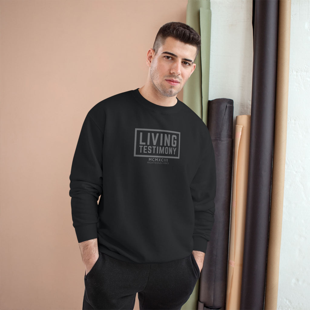 Living Testimony Sweatshirt — Christian Inspirational Crewneck